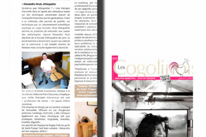 bulletin municipal les cogolinois - Alexandre Hryb - etiopathe Cogolin - Saint Tropez - Sainte Maxime - Le Lavandou - La Londe